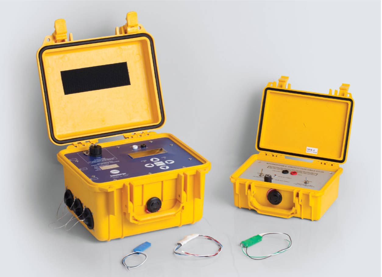 Dedicated surface equipment is used to check and communicate with the switches.