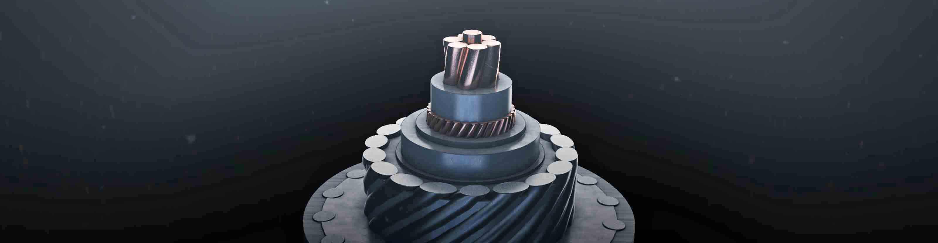 Image showing polymer-locked core of StreamLINE iX cable