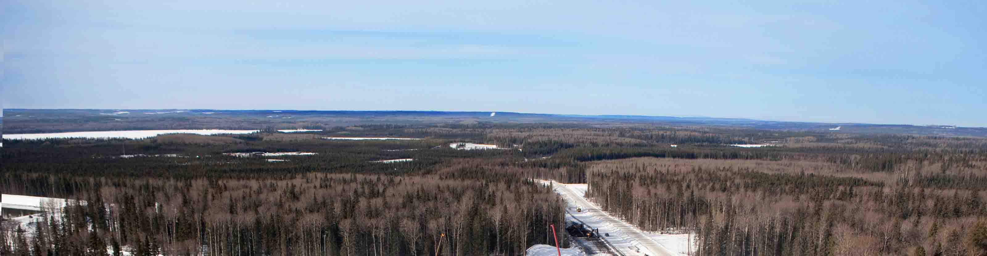 Aerial shot of Canada oil and gas operation.