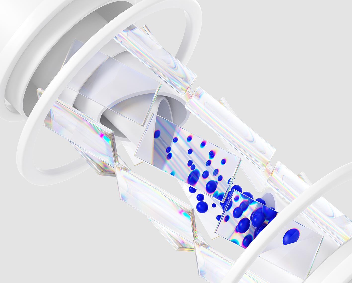 SLB Brand art - abstract blue bubbles