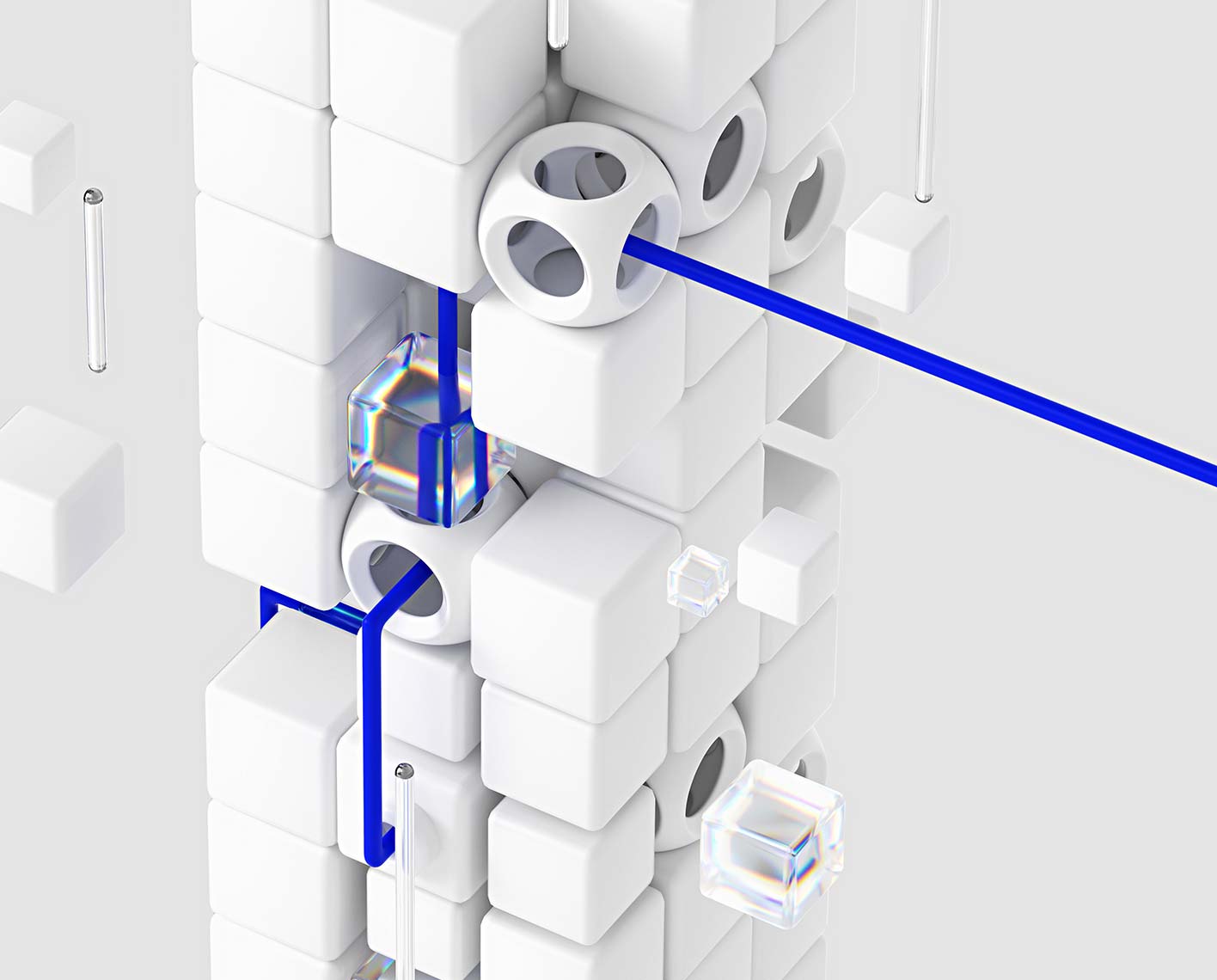 3D Abstract Render Close-up from the Performance Assurance Hero Solution