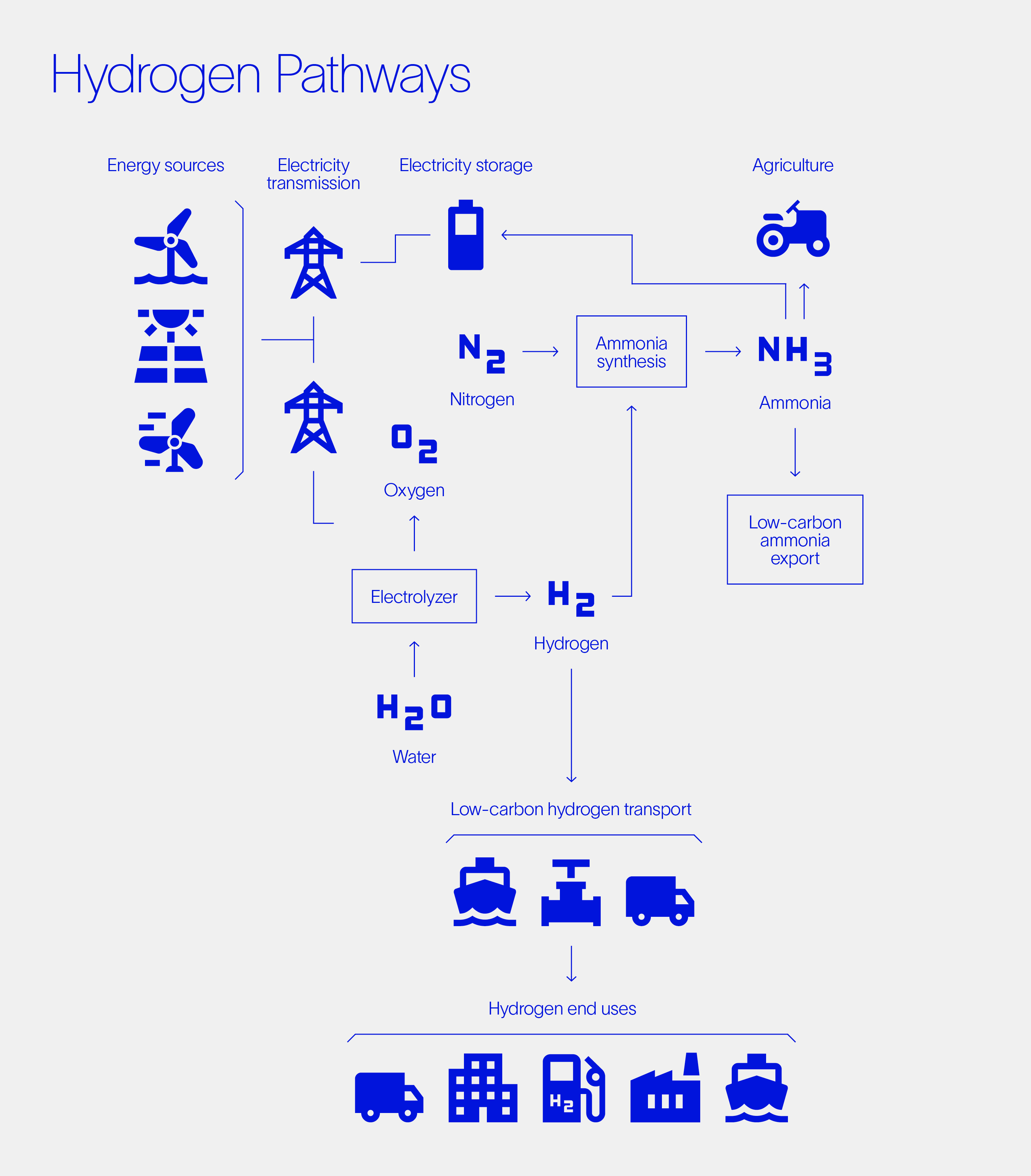 Hydrogen pathways rendering