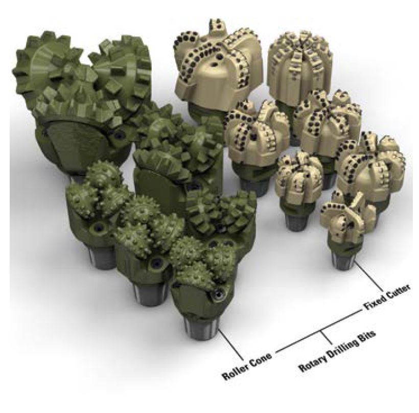 Rotary drilling bits.