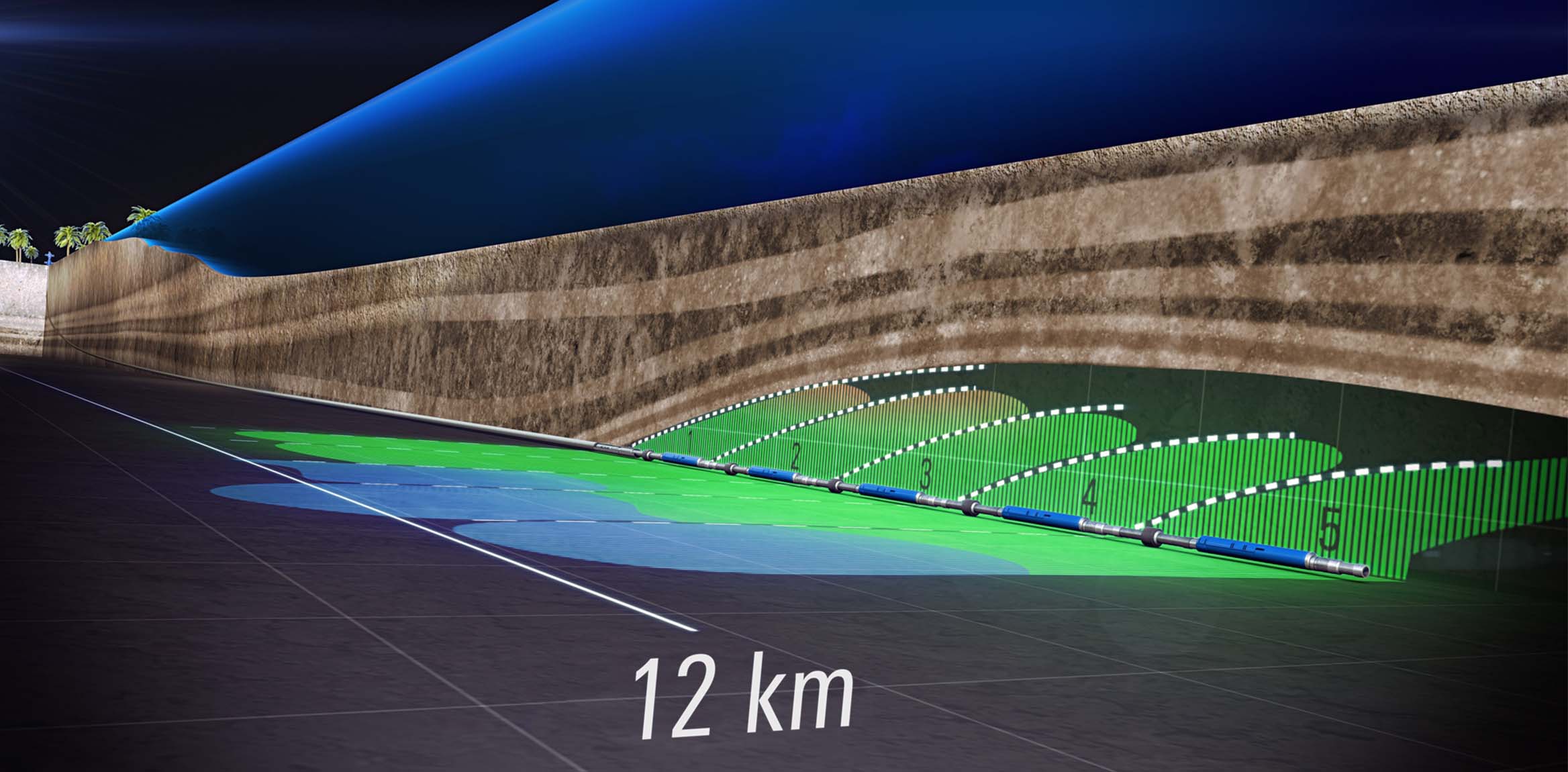 Extended-reach well with multiple controlled production intervals