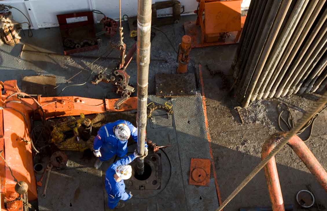 Workers on a rig