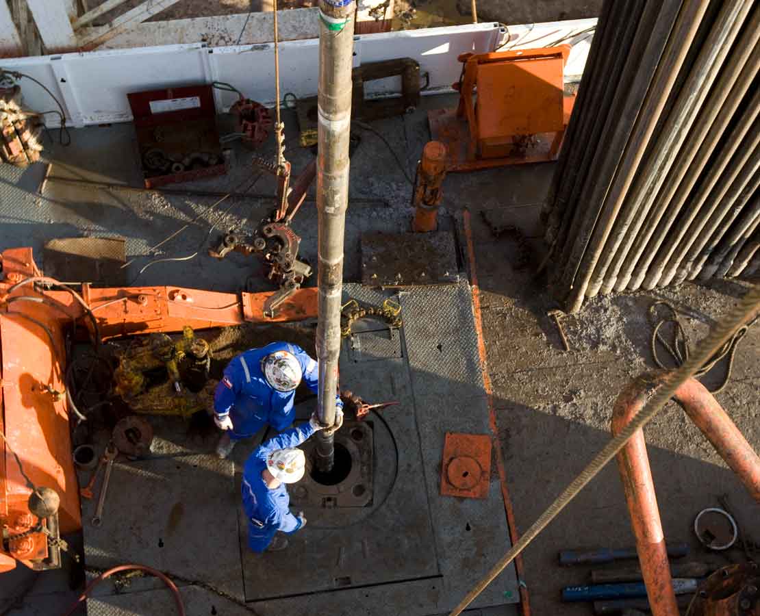 Workers on a rig
