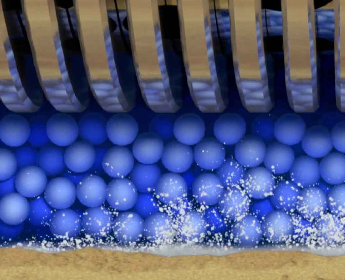 The FAZE-OUT breaker system completely dissolves FAZEPRO system filtercakes by removing the bridging elements that bind the filtercake together.