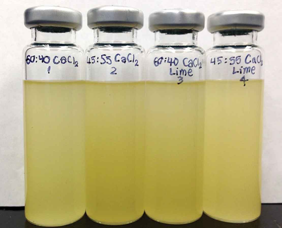 An internal-phase brine of calcium chloride and calcium bromide was used at an oil/brine ratio of 60:40.