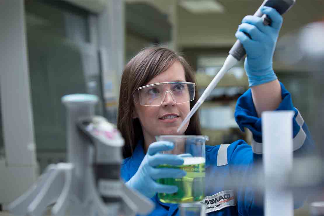 Worker in laboratory