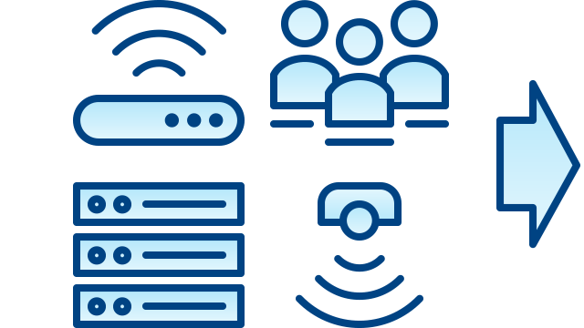 IIoT, manual input, legacy servers and asset telemetry icons.