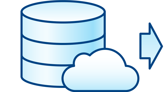 Cloud-based storage icon.