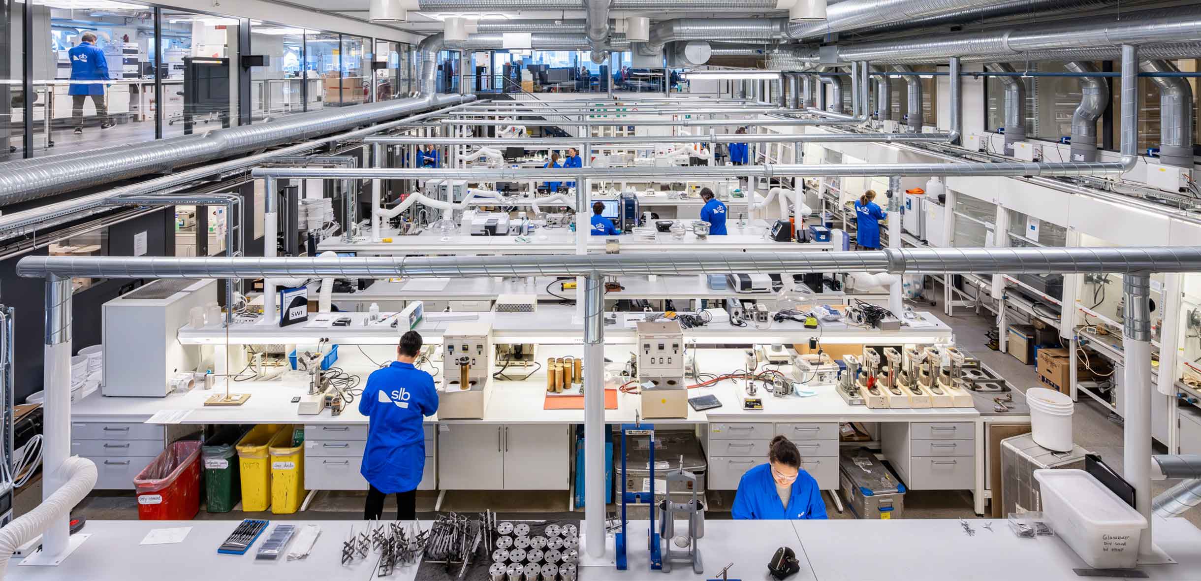 Interior of an SLB production chemicals laboratory.