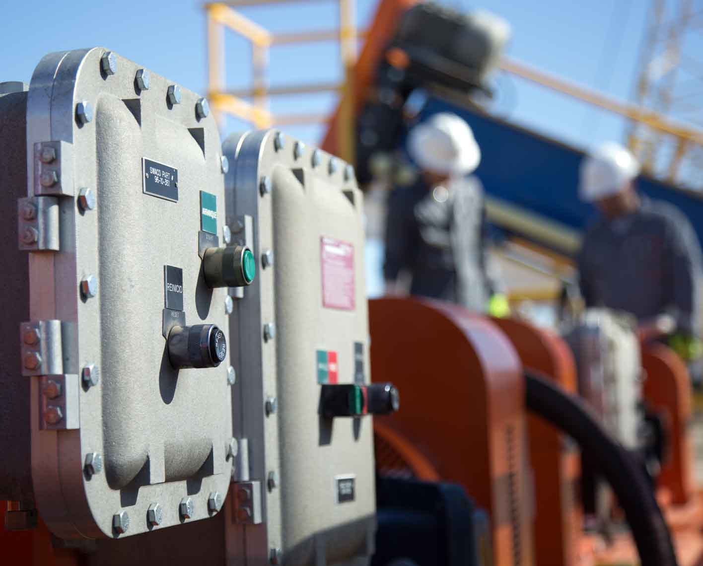 A technician in the field working on a CD-500 HV centrifuge.