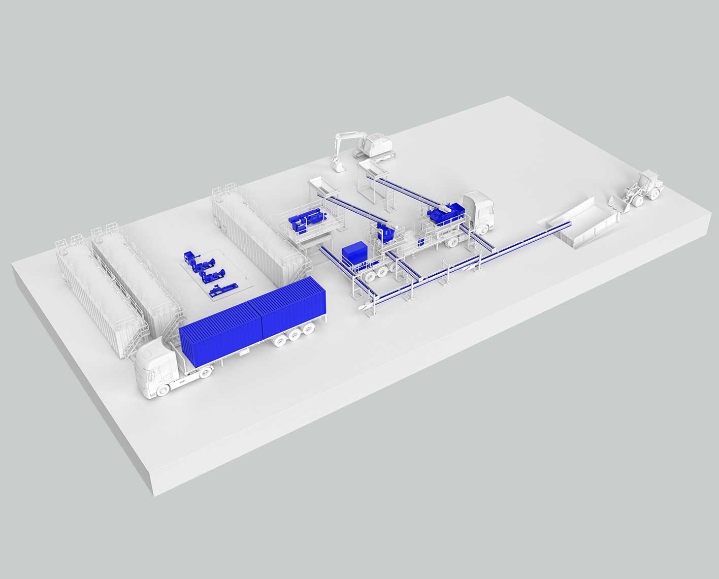 Cuttings management and recycling system.