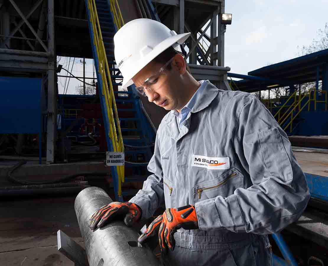 Worker on a rig site