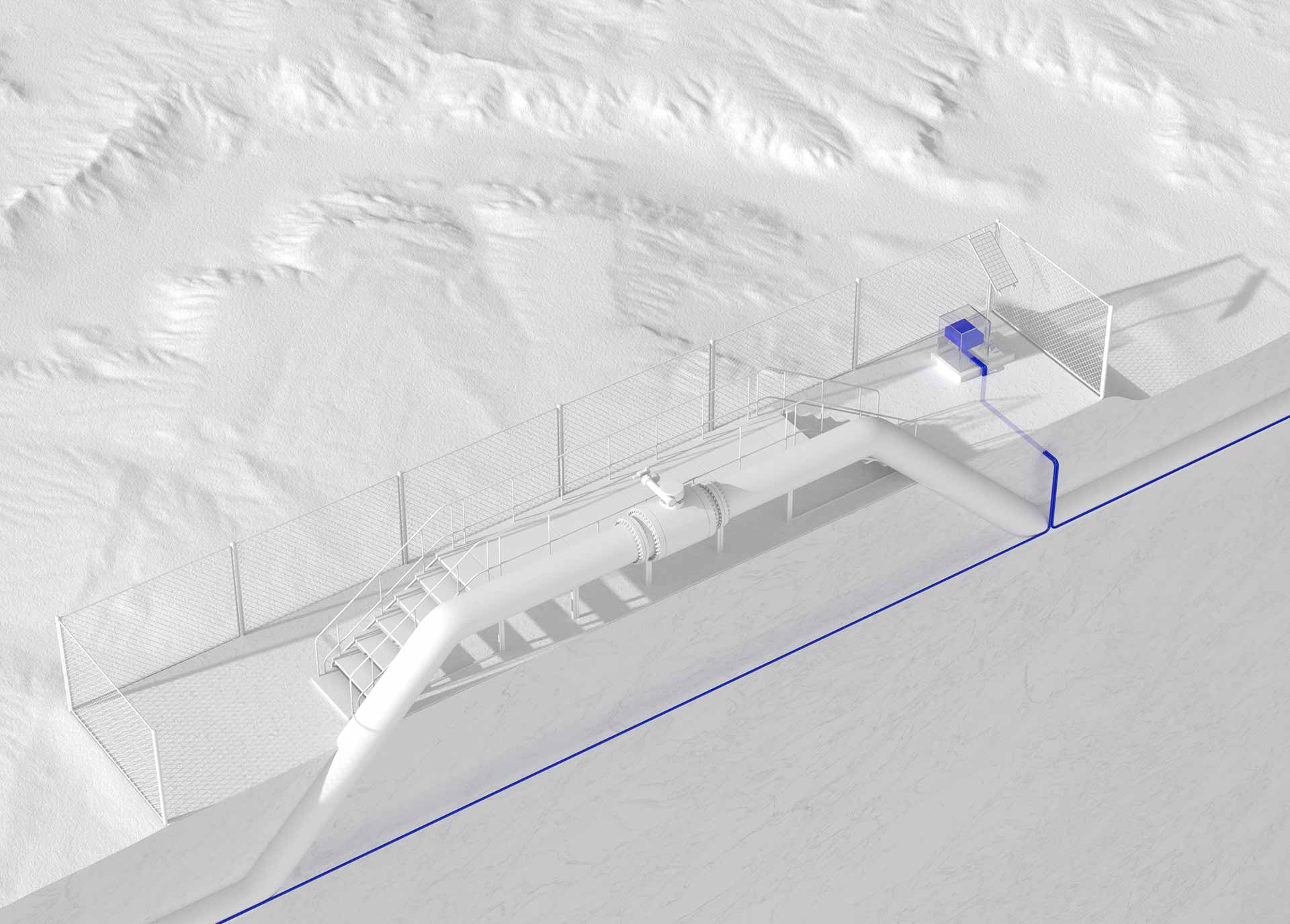 Pipeline valve station with fiber-optic monitoring system