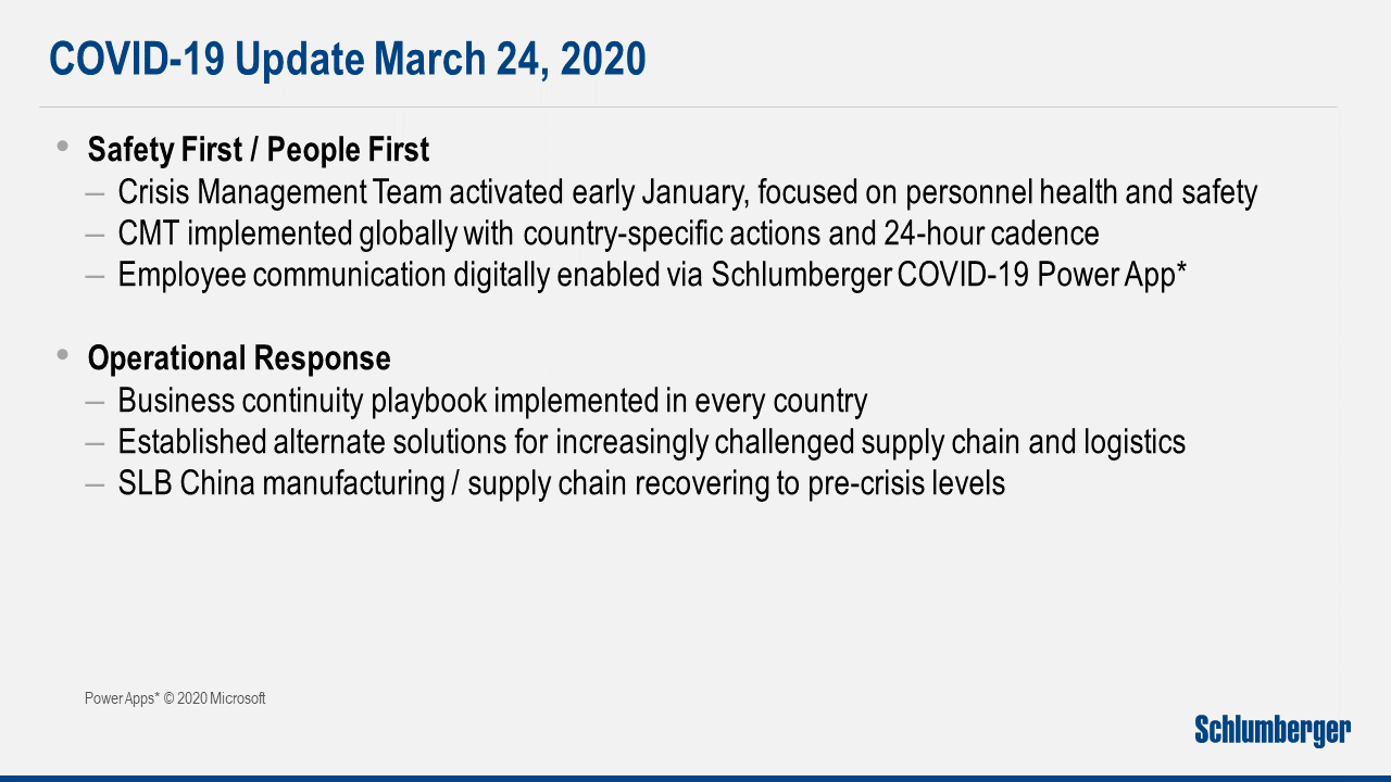 Le Peuch Interview Comments at Scotia Howard Weil Energy Conference 2020