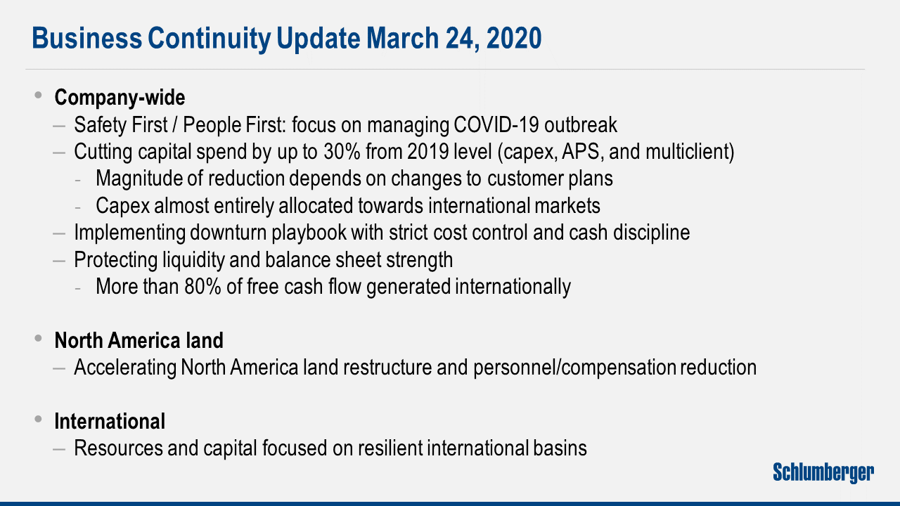 Le Peuch Interview Comments at Scotia Howard Weil Energy Conference 2020