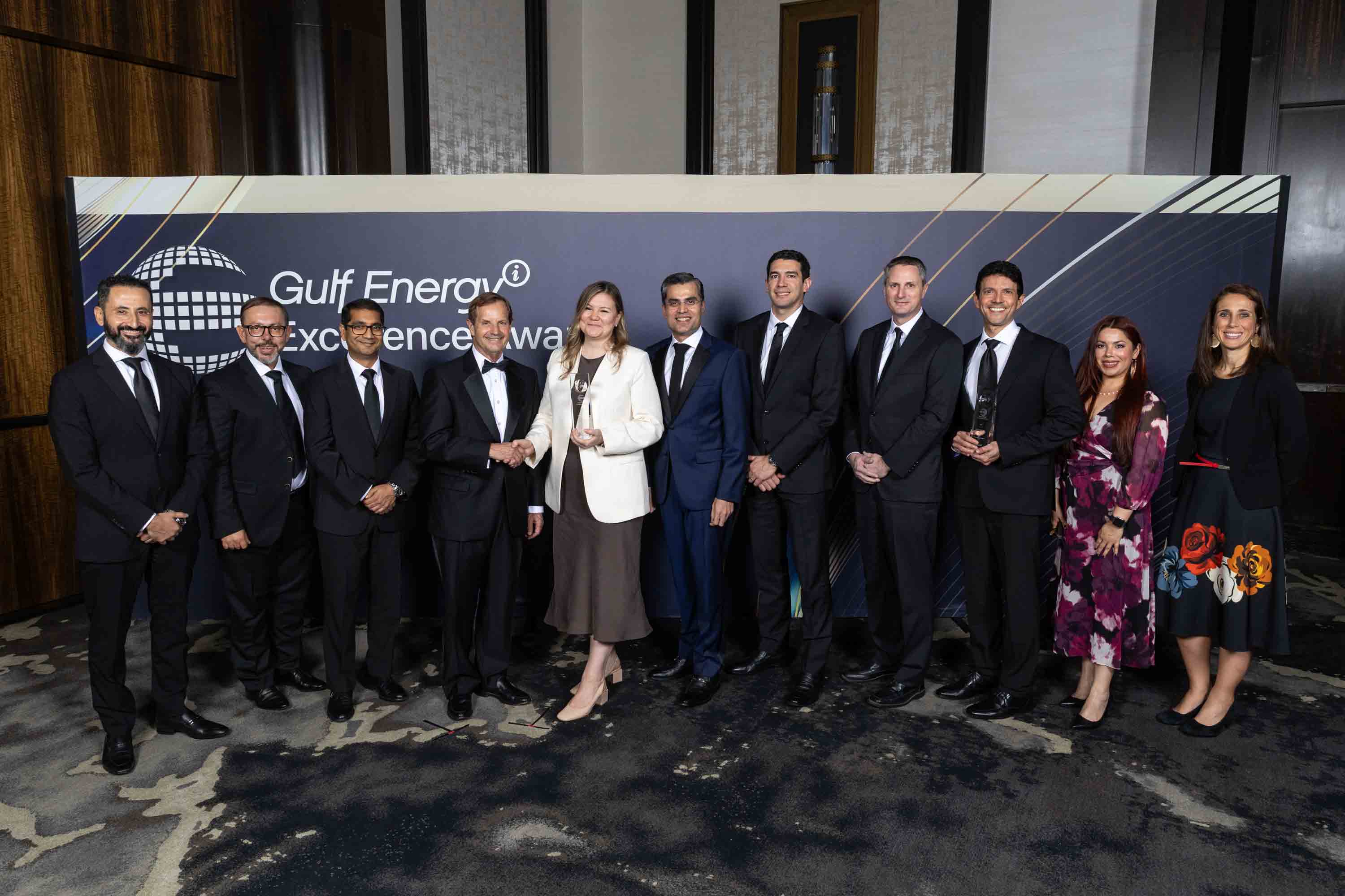SLB team members at the 2025 Gulf Energy Information Excellence Awards.