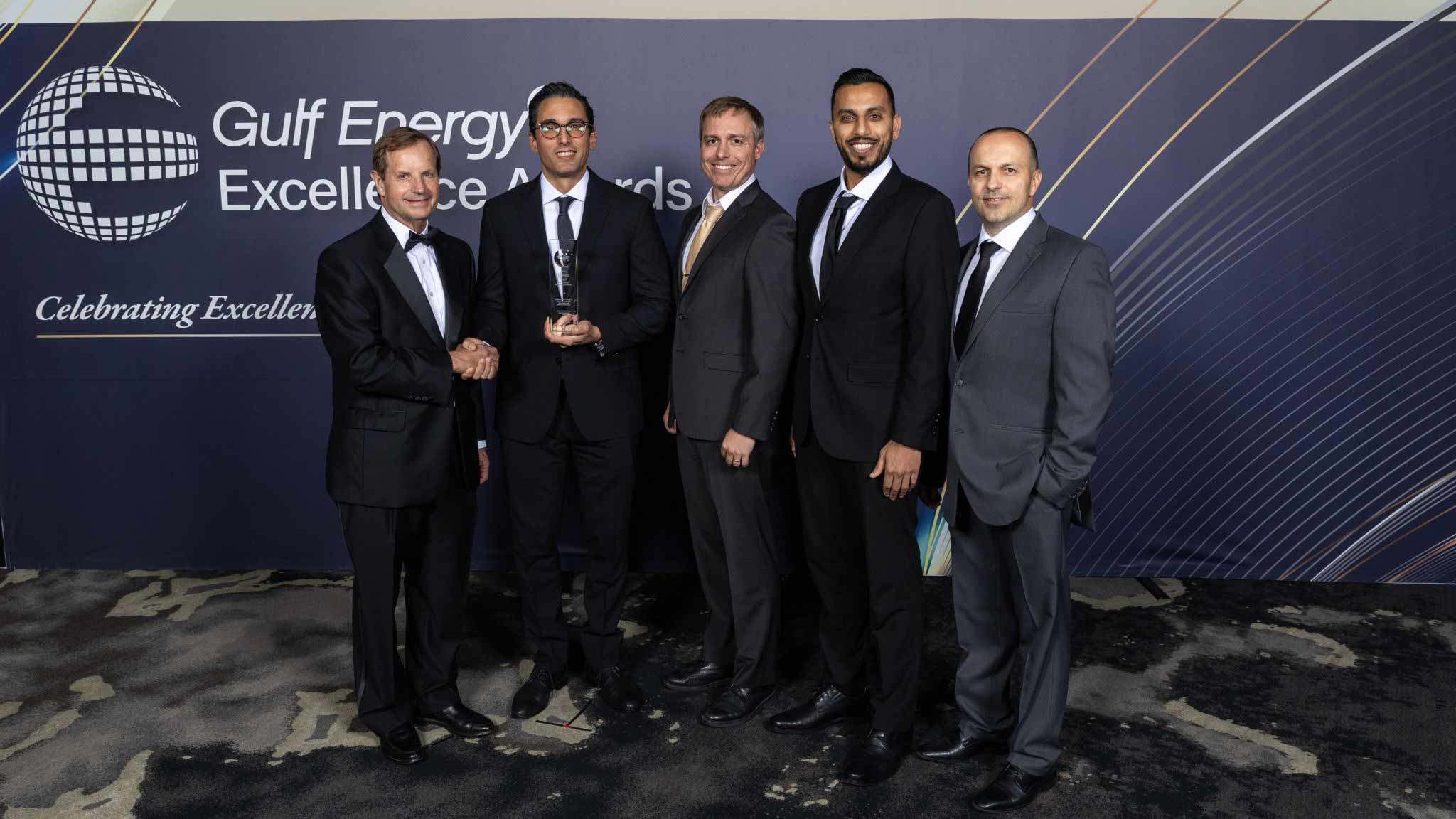 SLB team members at the 2025 Gulf Energy Information Excellence Awards.