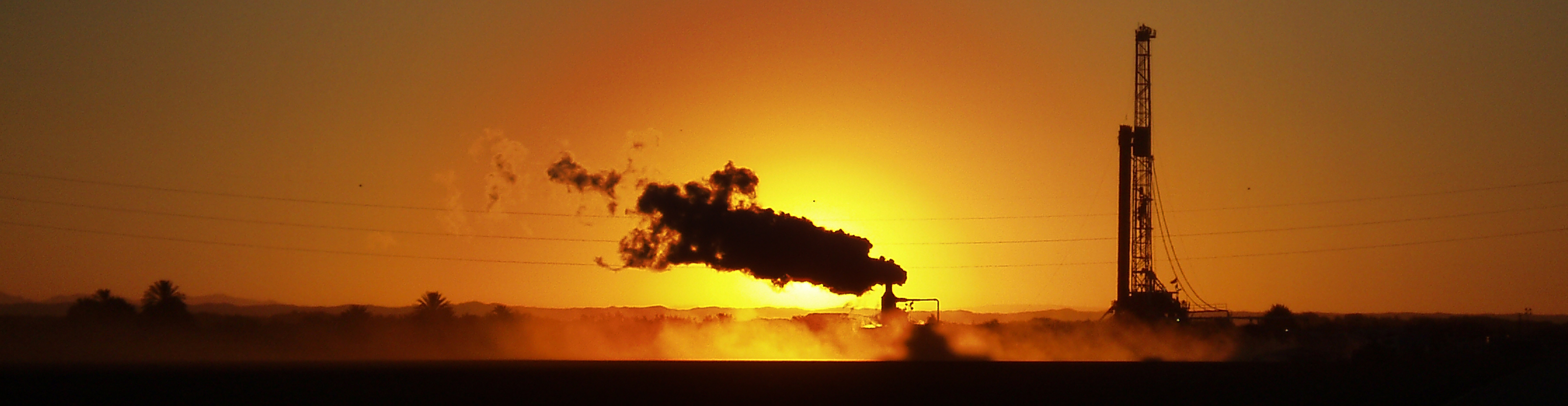 geothermal, rig, silhouette