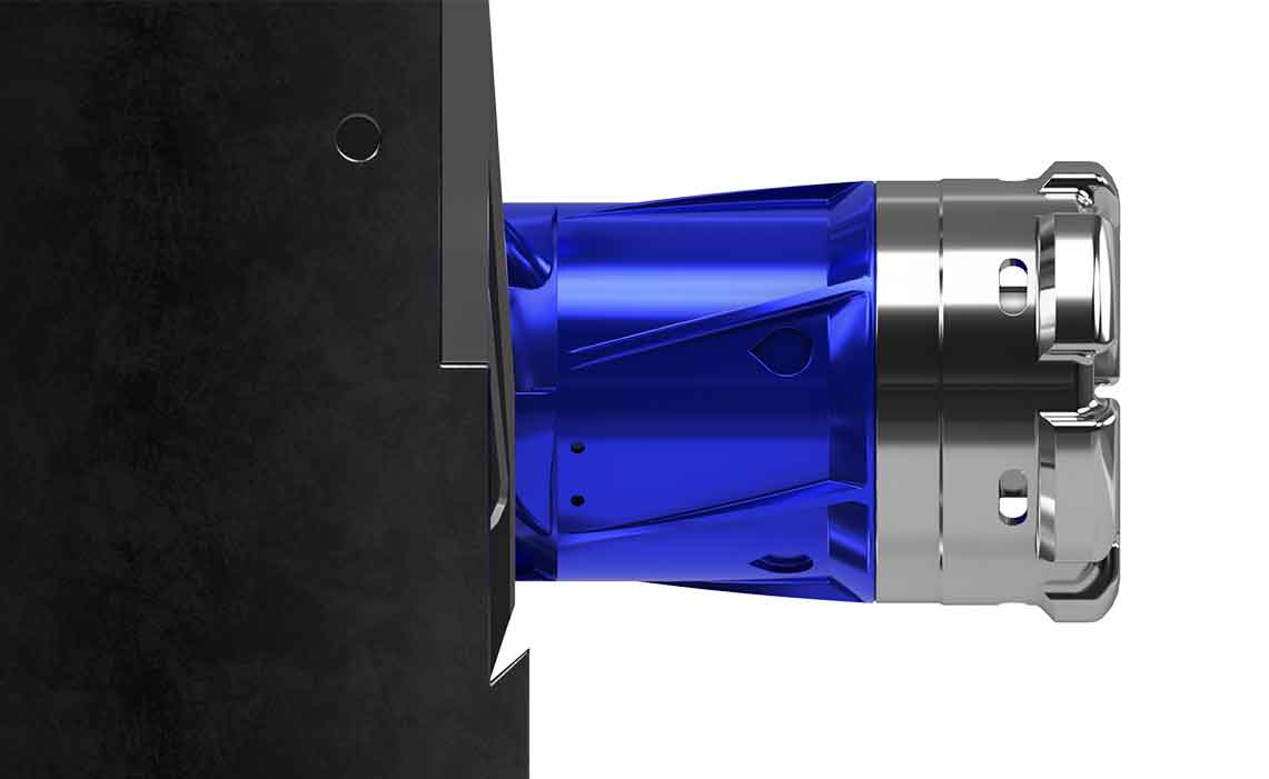 3D render of the side view os SureRock sidewall coring.focusing on the cutter