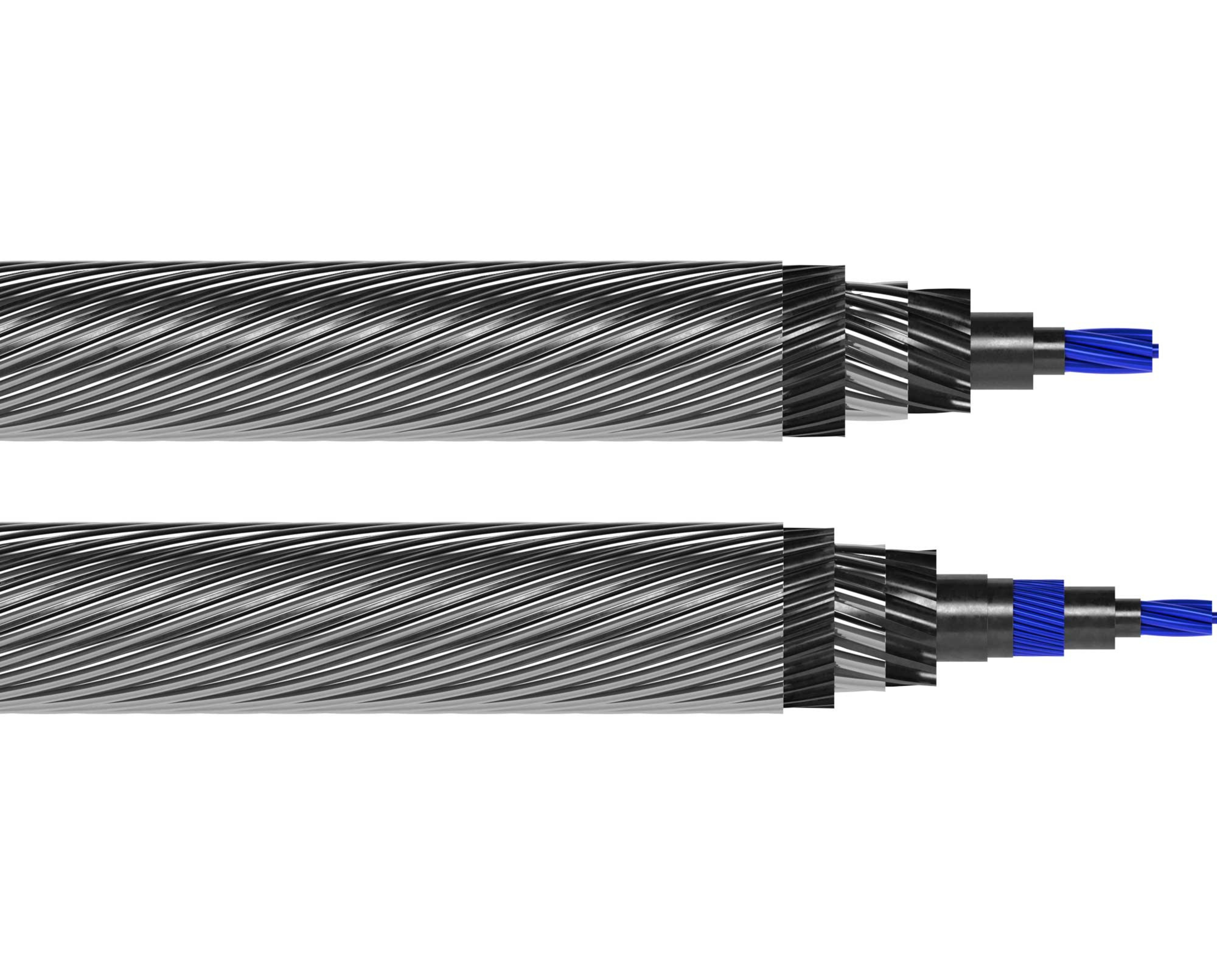 3D renders of TuffLine iX™ extreme-performance torque-balanced wireline cable.