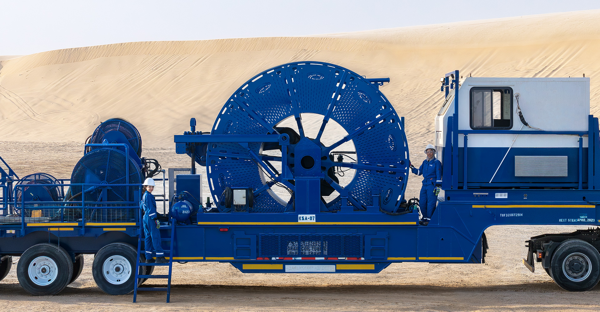 Photo of a coiled tubing unit in the Middle East.
