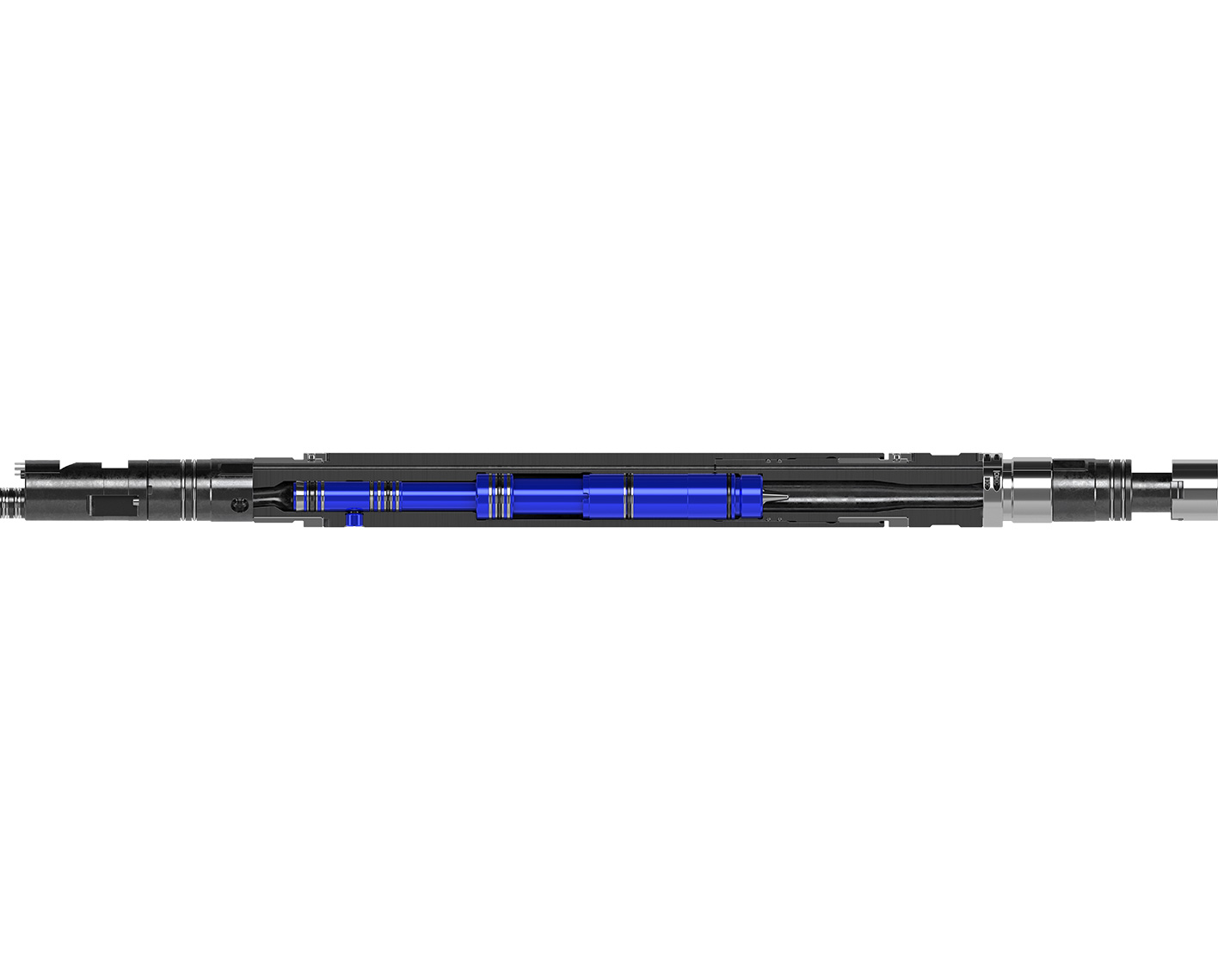 3D render of the valve of the slim ExaCT multicycle system for actuated response (MSAR) valve.