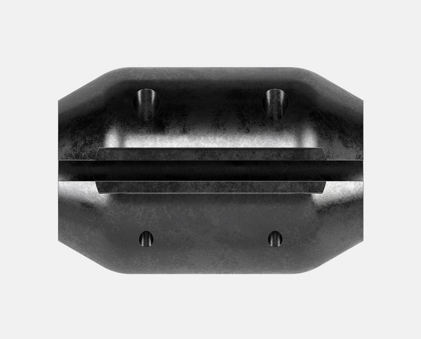 3D illustration of Peak Family fluted slip-over roller centralizer.