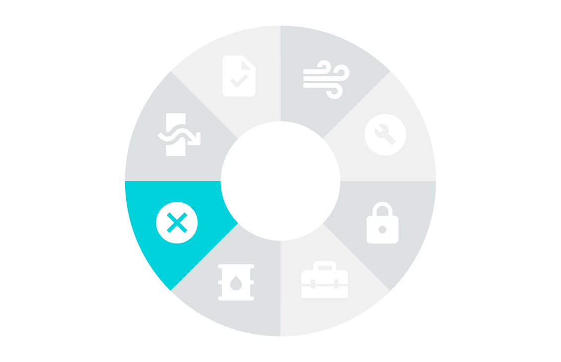 Icon graphic of production enhancement water and gas shutoff solution