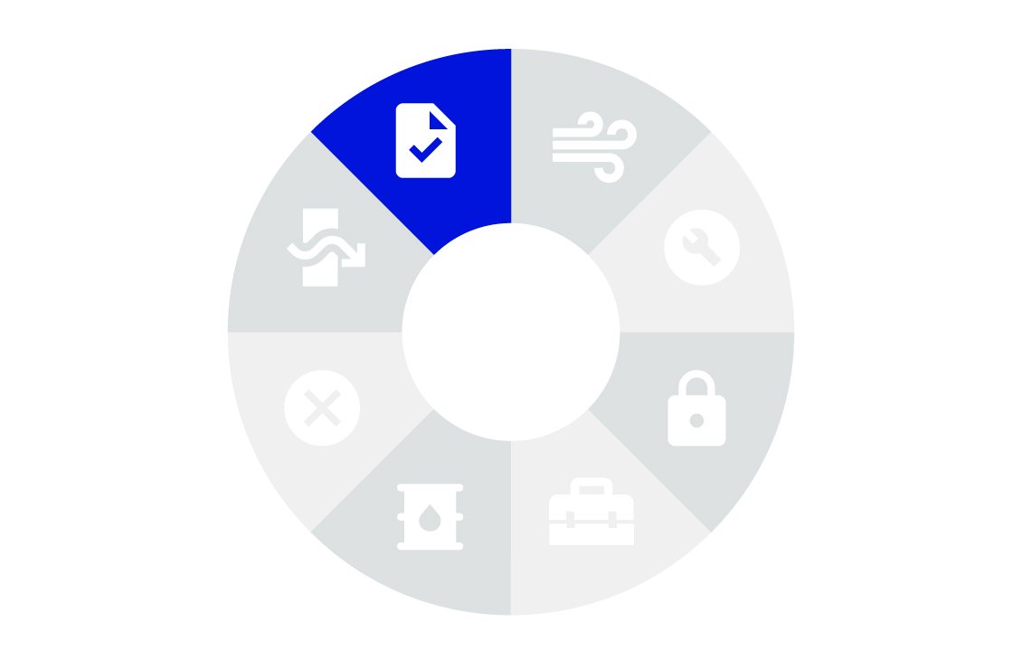 Icon graphic of production enhancement well integrity solution