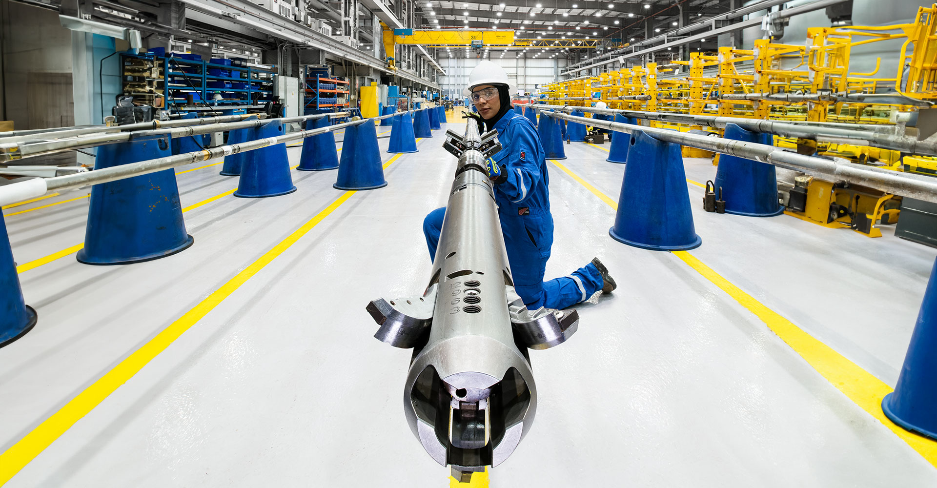 Photo of the ReSOLVE iX tubing cutter at SLB maintenance facility Damman, Saudi Arabia