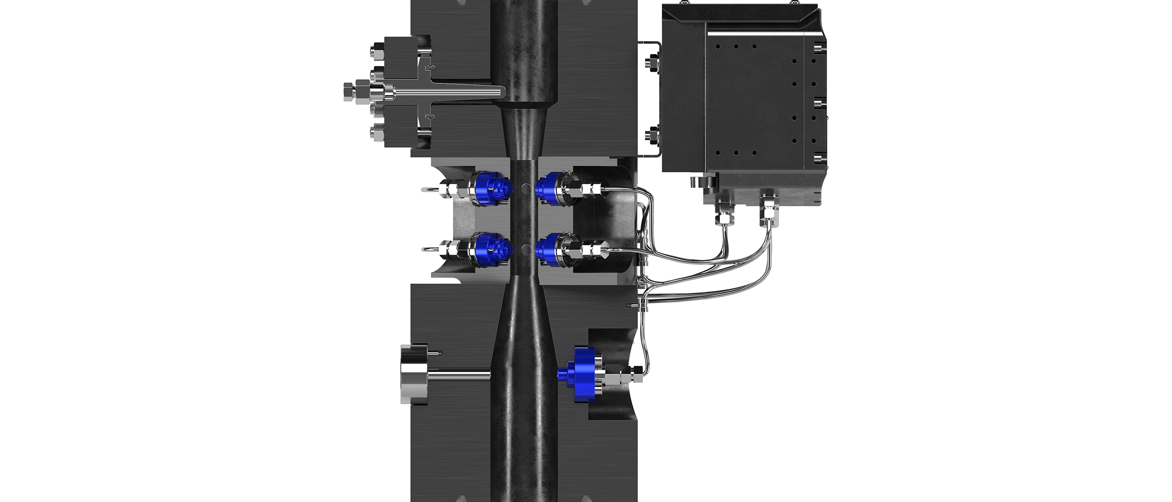 3D Render of Vx Wave microwave multiphase flowmeter.