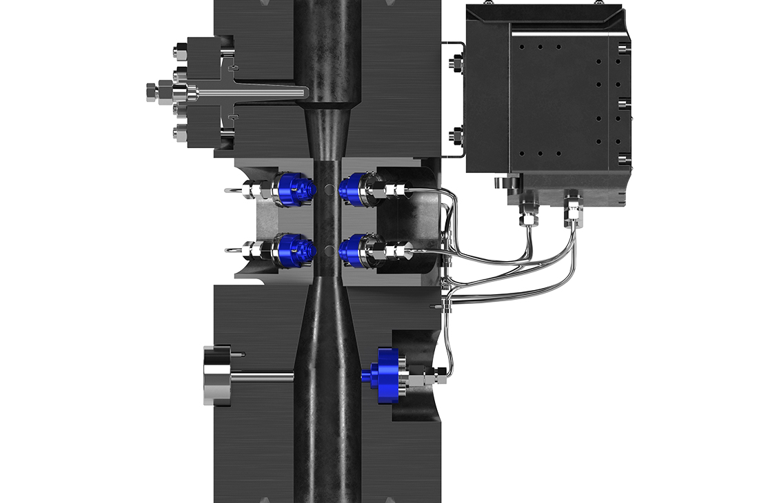 Vx Wave microwave multiphase flowmeter 3D Render of Vx Wave microwave multiphase flowmeter.