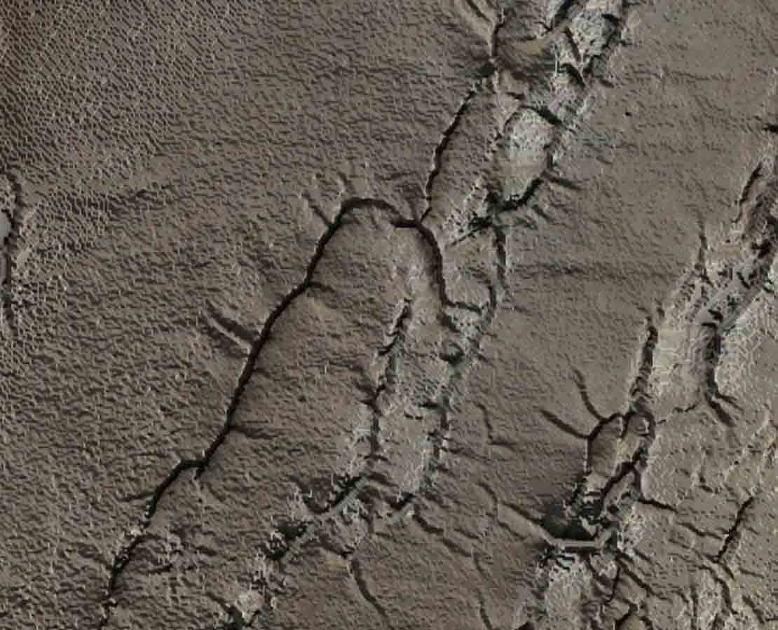 Deepwater sedimentary structures in Gulf of Mexico