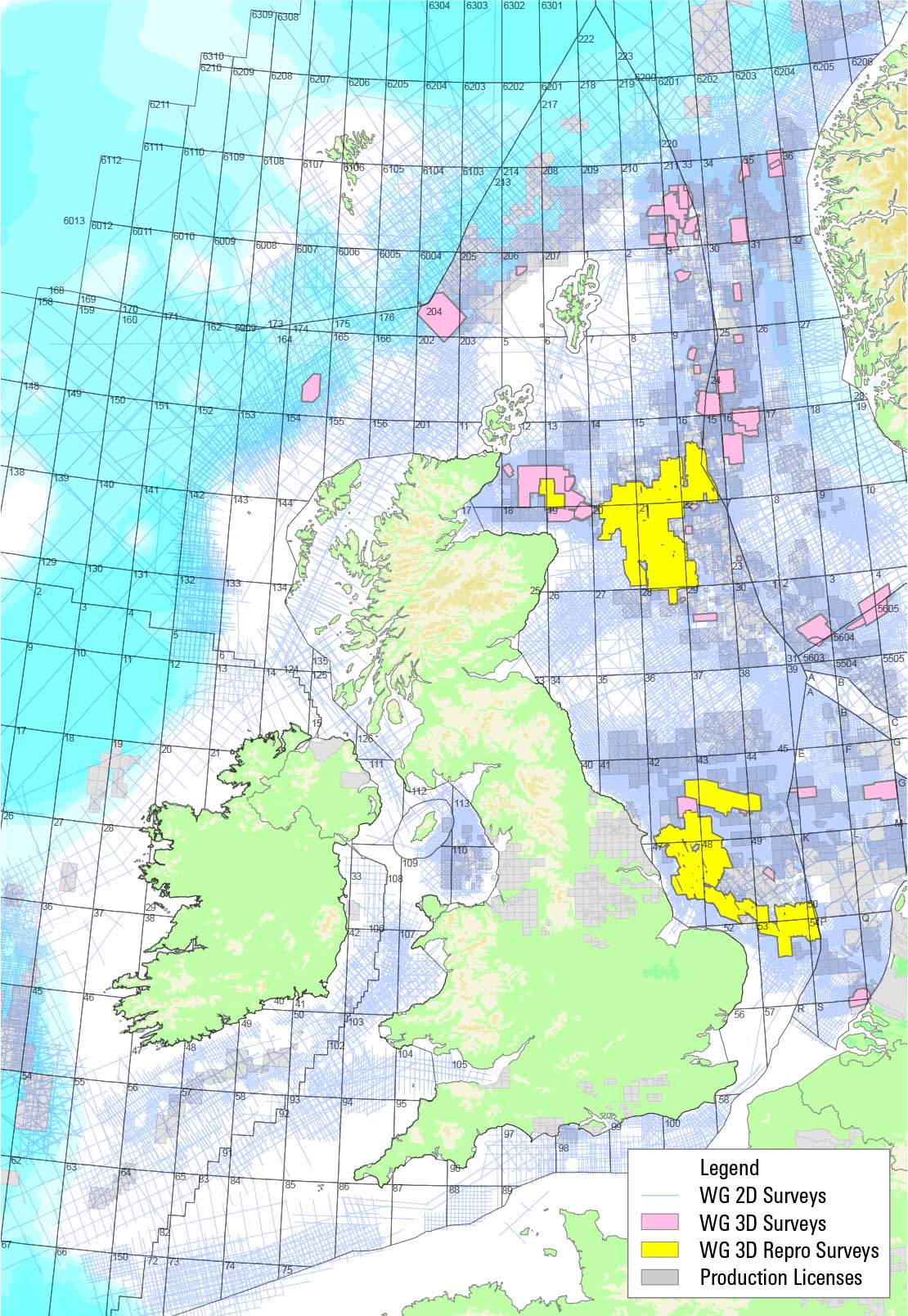 After map with seismic blocks highlighted.