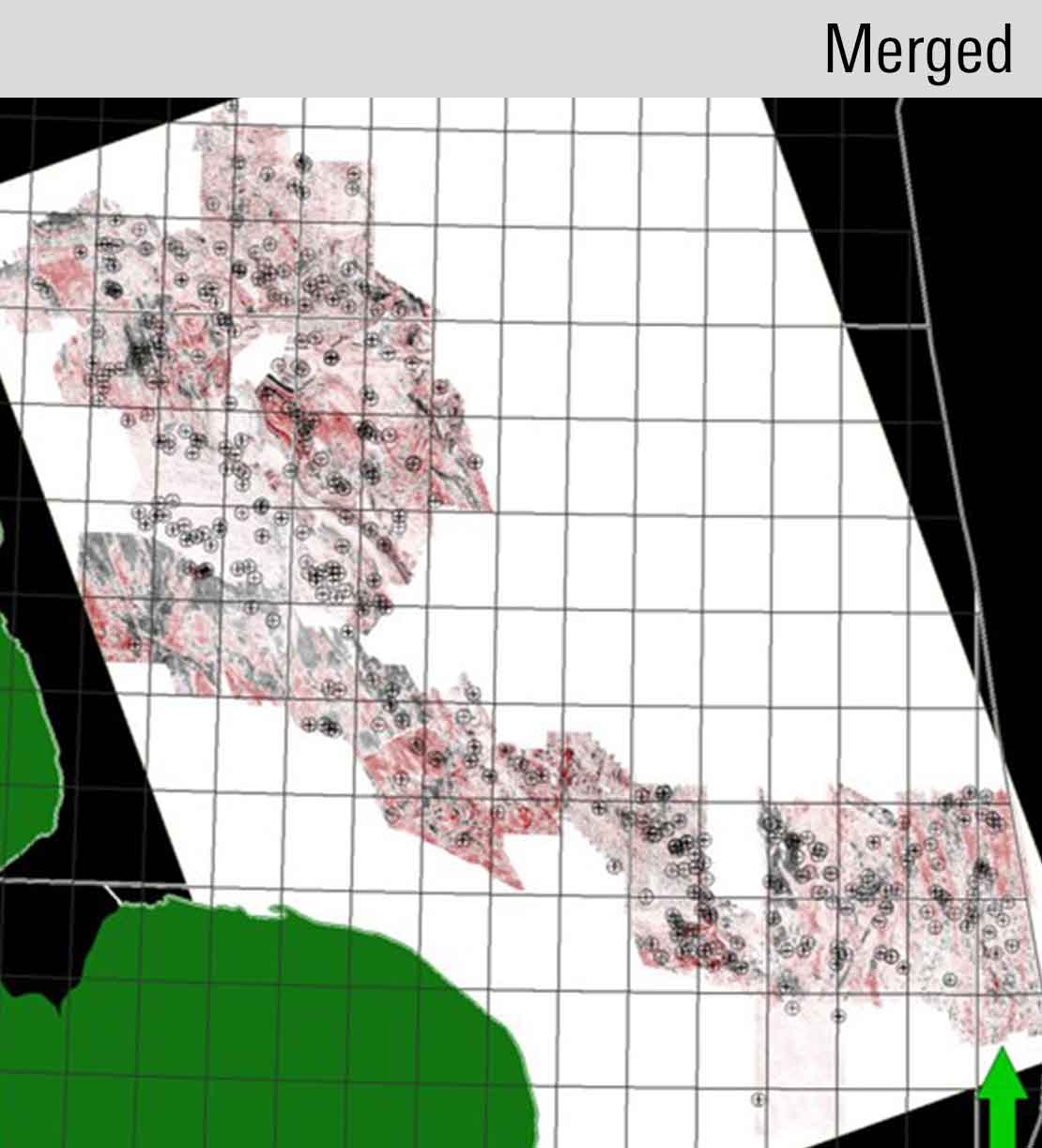 Seamless merge of North Sea seismic data