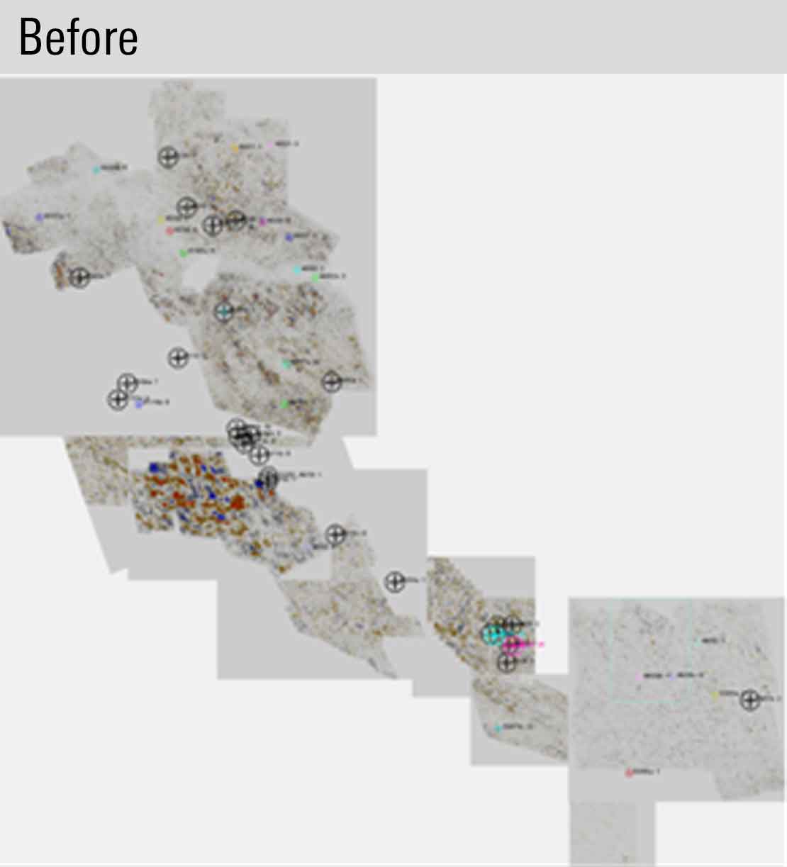 Discrete seismic data packages, unprocessed.