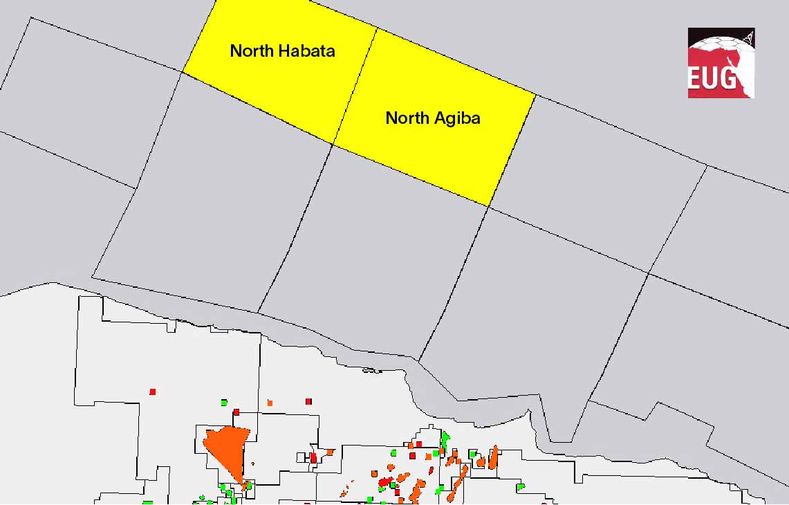 Map of available bid round blocks in West Mediterranean Sea for the Egypt Digital Bid Round.