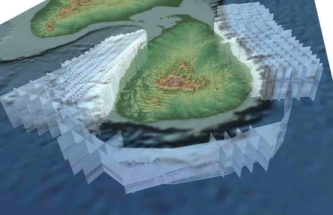 3D view of WesternGeco seismic acquisitions offshore Sri Lanka