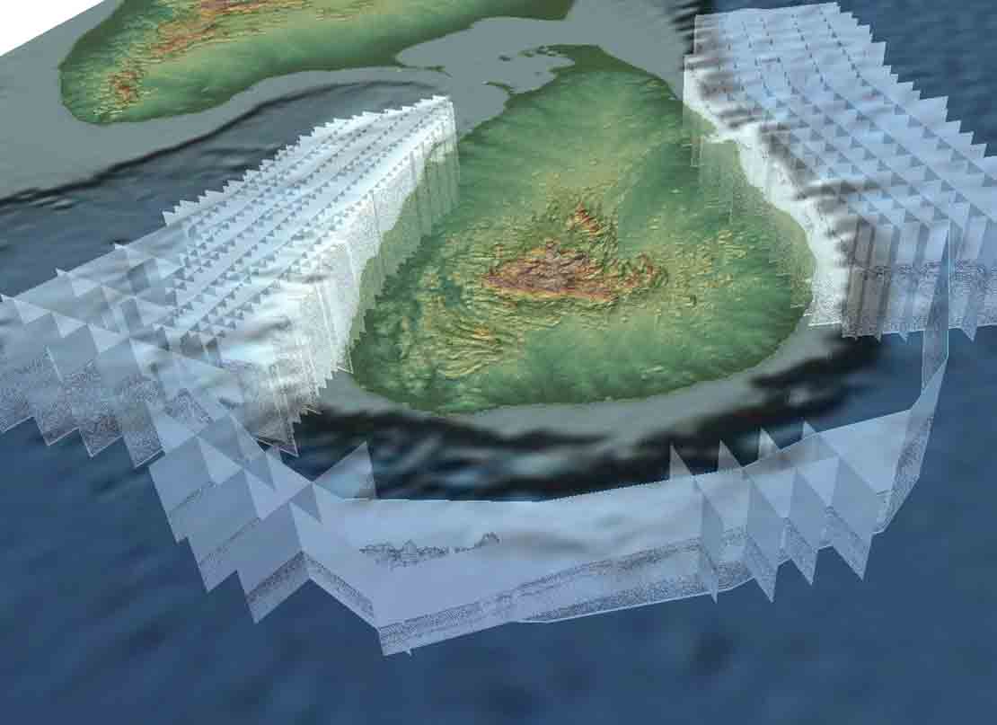 3D view of WesternGeco seismic acquisitions offshore Sri Lanka