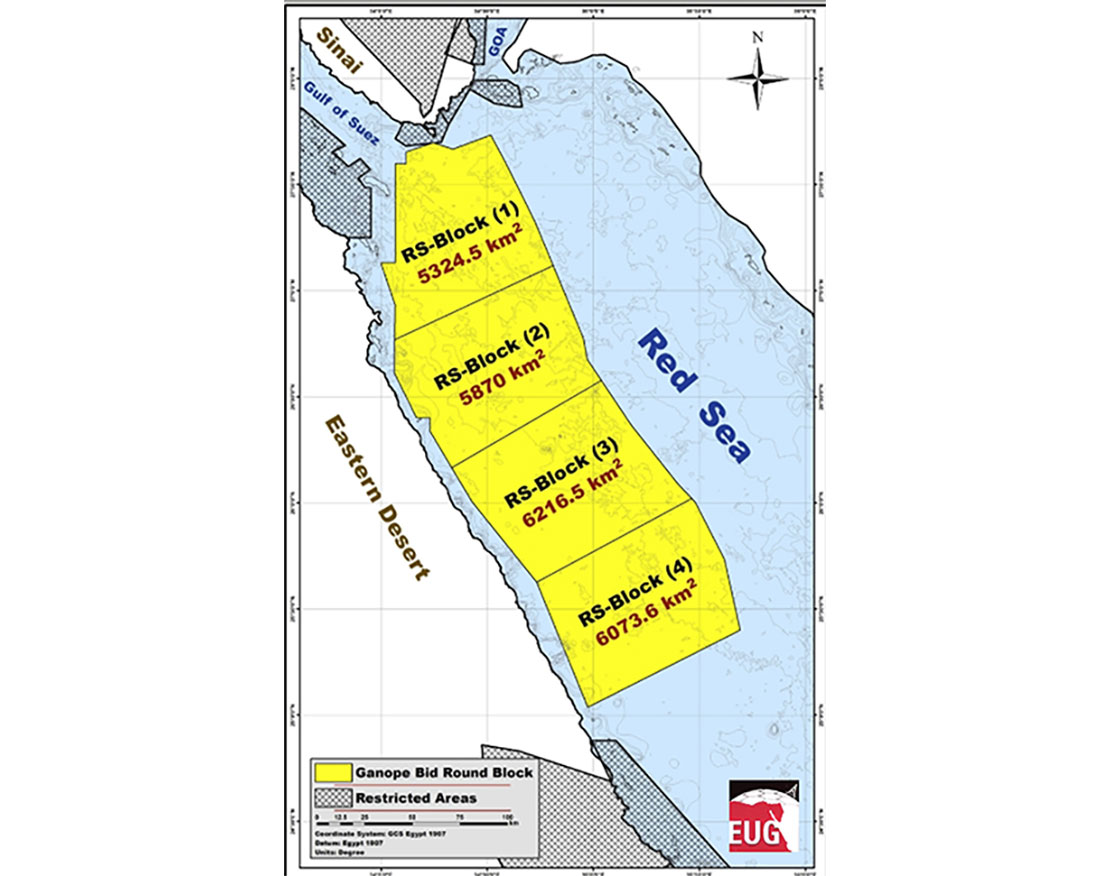 map of Red Sea bid locations