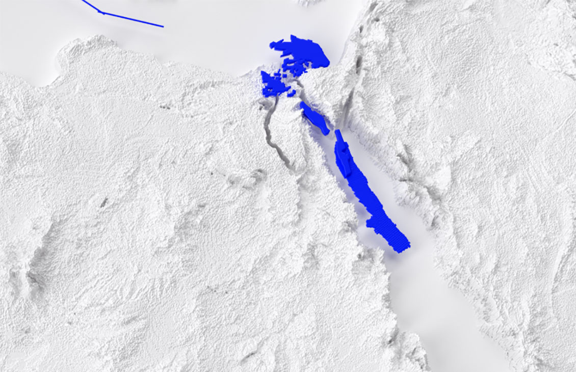Map of Egyptian Red Sea 2025 bid round