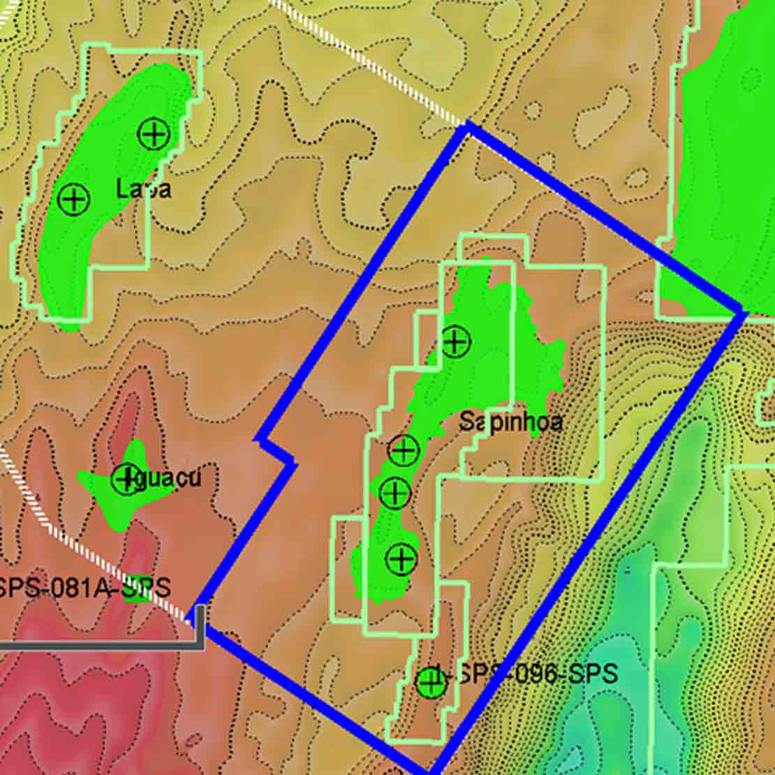 Map of Sapinhoá field block