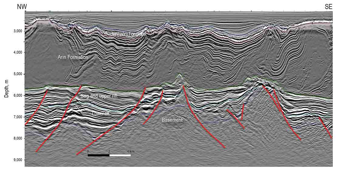 Reprocessed seismic data from Sépia Field, Santos Basin, Brazil.