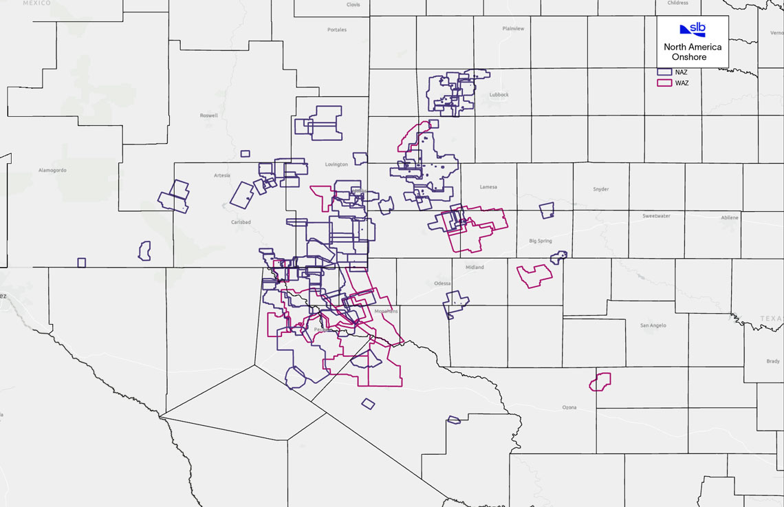 Permian Basin regional map