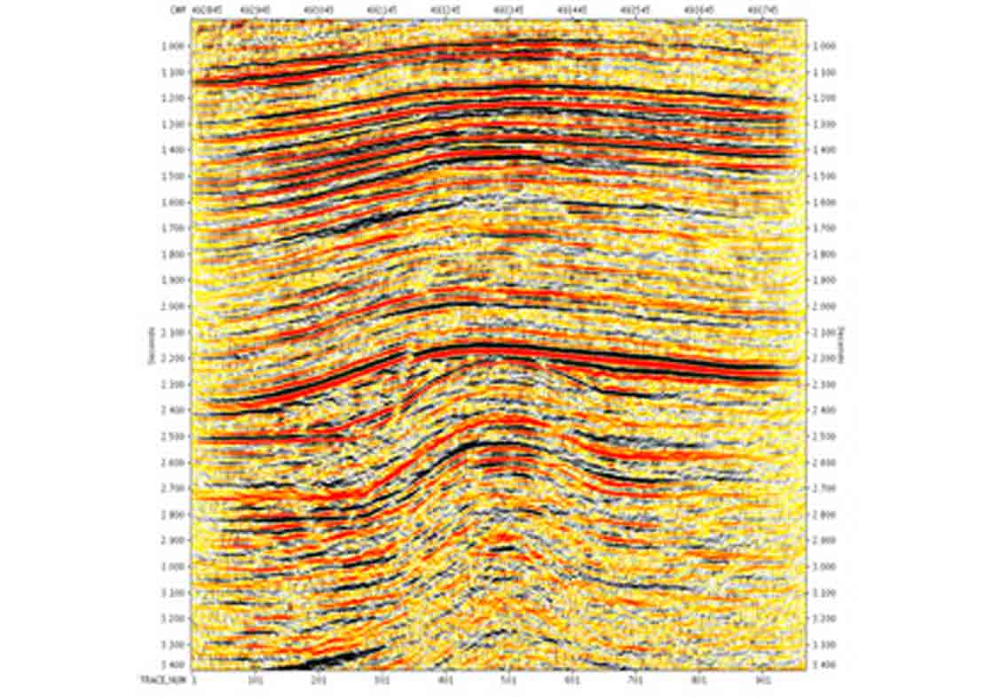 after multiple attenuation using both 3D GSMP prediction and XIMP