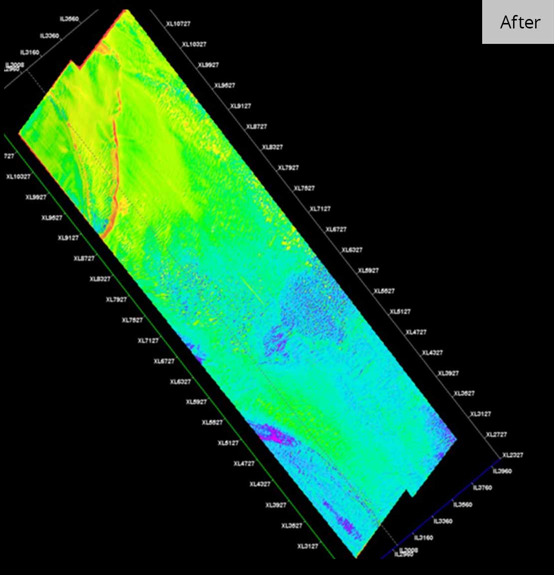 Amplitude map QC after water velocity correction