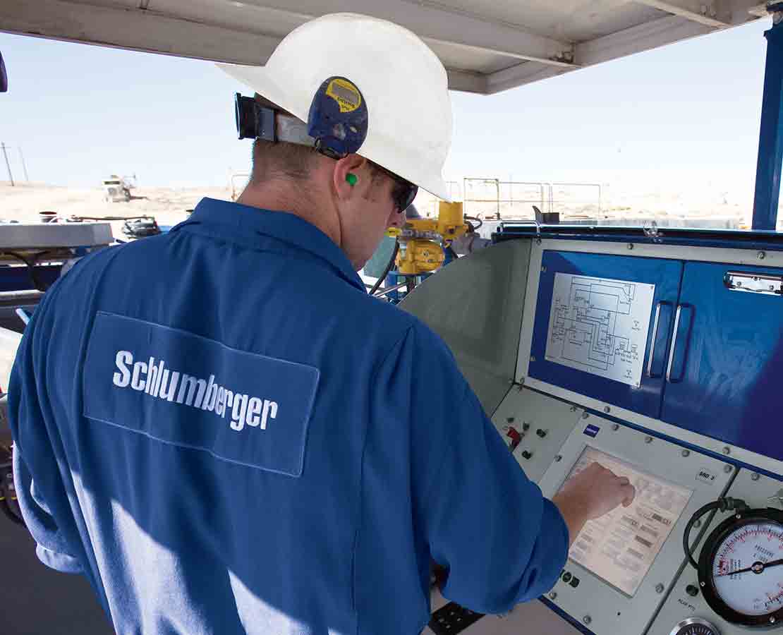 Schlumberger Worker On Rigsite